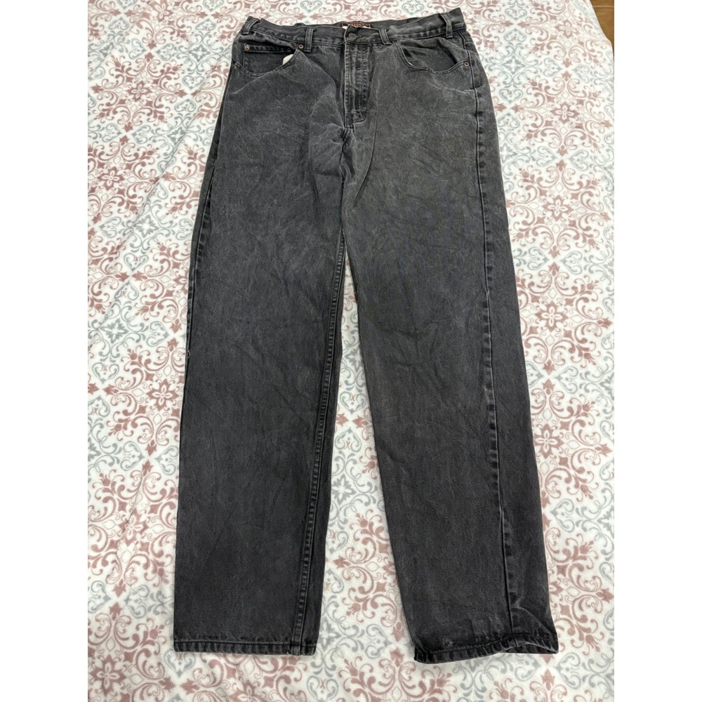 Merona Denim Mens Faded Black Straight Leg Jeans 36x34 Cotton F943420